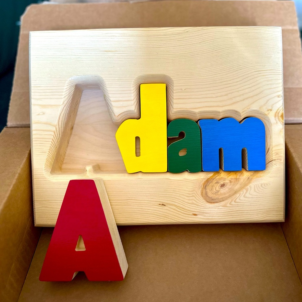 Damhorst Name Puzzle Stool - ADAM - BRAND NEW IN BOX